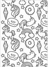 Pusheen Unicorn Coloring Pages Donuts Getcolorings sketch template