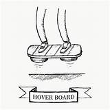 Hoverboard Vector Illustrations Board Clip sketch template
