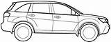 Acura Mdx Automobile sketch template