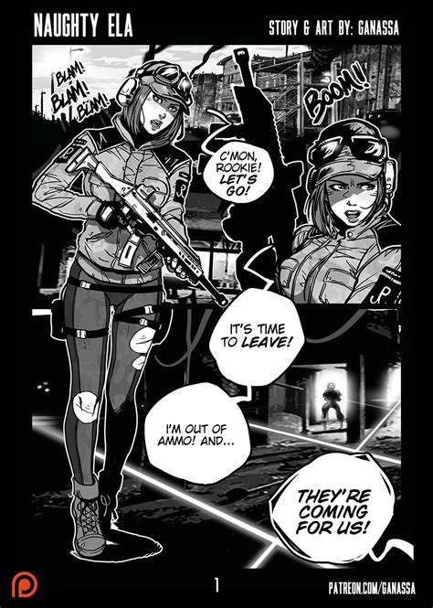 naughty ela page 1 h comics patreon public post by ganassa artwork on newgrounds