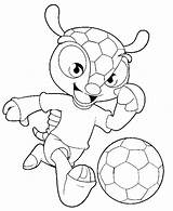Fifa Cup Coloring Fuleco Pages sketch template