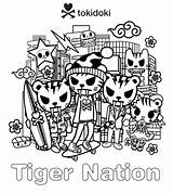 Nation Coloring Tokidoki Tiger Crew Printable Pages sketch template