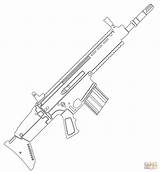 Coloring Rifle Scar Pages Fn Assault sketch template