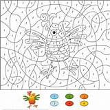 Number Color Coloring Parrot Pages Worksheets Printable Birds Categories sketch template
