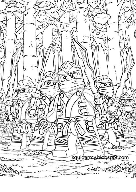 squid army lego ninjago coloring pages