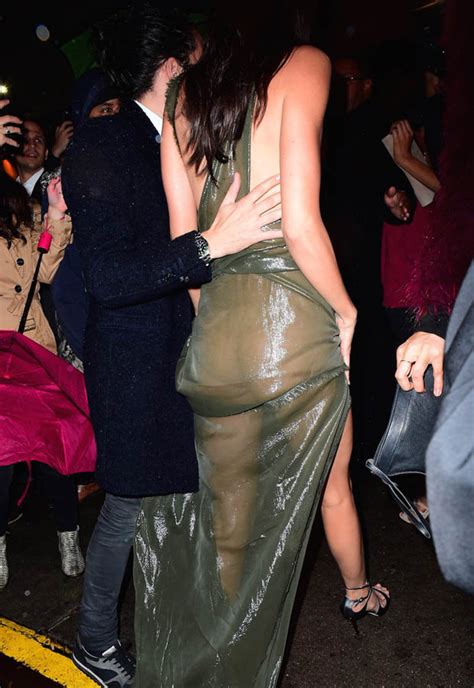 Kendall Jenner Flashed Her Bare Bum In A See Through Dress