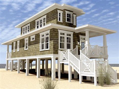modern beach house plans stilts home building plans