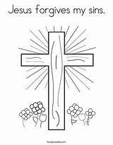 Coloring Jesus Sins Forgives Tracing Pages Kids Church Noodle Twisty School Bible Christian Cross Colouring Sheet Sheets Died Printable Sunday sketch template
