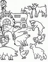 Farm Coloring Animals Pages Animal Kids Printable Preschool Colouring Barn Adults Activities Realistic Equipment Color Cartoon Print Kindergarten Farming Getcolorings sketch template
