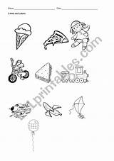 Objects Foods Listening Activity Coloring Worksheets sketch template