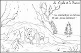 Cigale Fourmi Coloriage Fontaine Fables Dessin Imprimer Fable Fourmis Cigogne Colorier Lafontaine sketch template