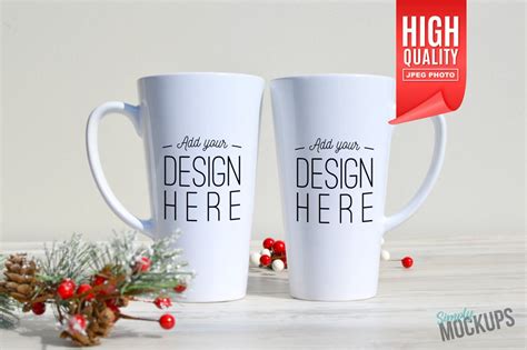 oz latte mug mockup  sided cup container mockups creative market