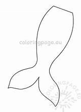 Mermaid Tail Template Large Coloring Shape Pdf Click sketch template