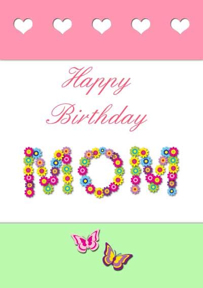 printable happy birthday cards  mom printable templates