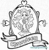 Monster High Pages Coloring Wolf Clawdeen Printable Getcolorings Print Getdrawings sketch template