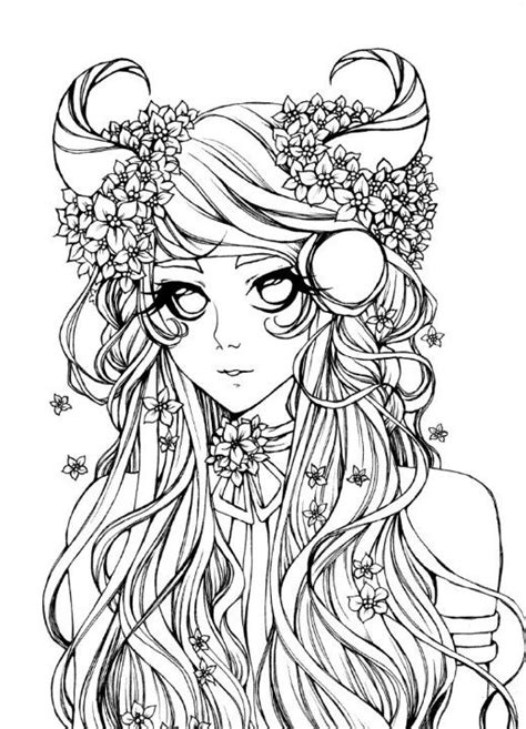 anime unicorn girl coloring pages coloring pages