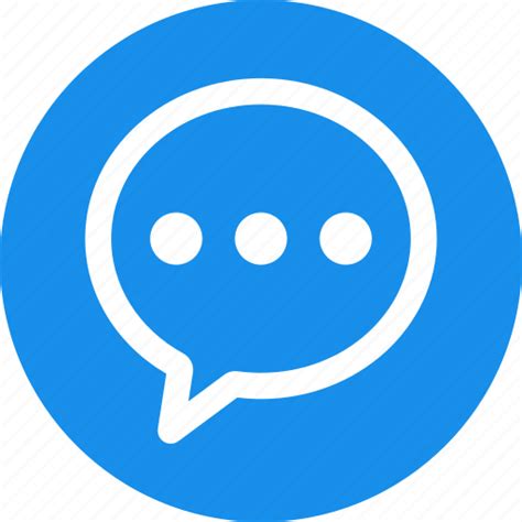 blue bubble chat chatting circle comment message icon