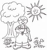 Sunny Kids Coloring Weather Drawing Clipart Pages Color Sheet Days Drawings Print Getdrawings Rainy sketch template