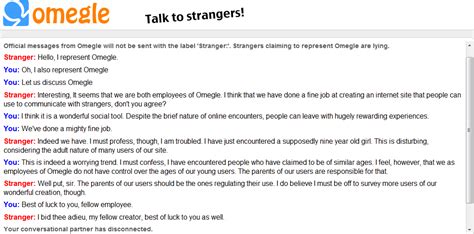 omegle widely regarded as a bad move