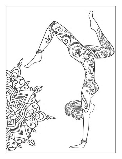 yoga pose coloring book coloring pages