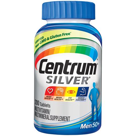 centrum silver men  count complete multivitamin multimineral supplement tablet vitamin