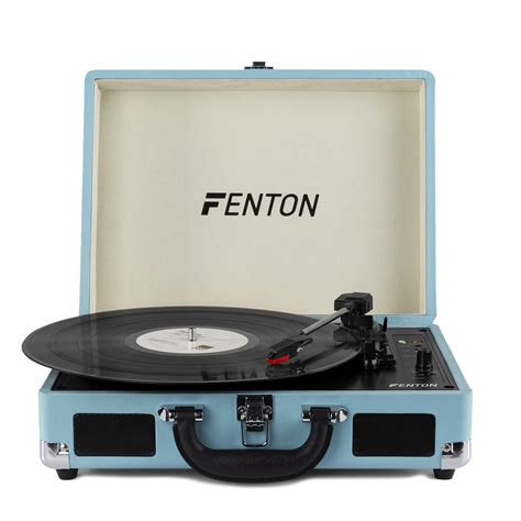 fenton rp blue briefcase record player  bluetooth