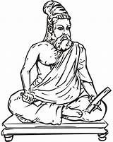 Thiruvalluvar Guru Tamil Drawing Outline Vector Poet People Vectors Outlines Strokes Clipartmag Literary Club Getdrawings sketch template