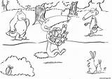 Auzou Loup Lapins Paques Oeufs sketch template