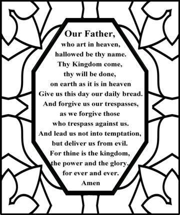 lord  prayer coloring sheet coloring pages