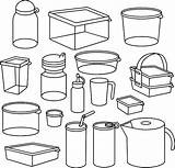 Tupperware Clipart Plastic Container Clip Vector Illustrations Box Cliparts Containers Food Clipground Library Bottle Graphics Leftovers Bag Bin sketch template