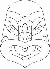 Maori Zealand Waitangi Mask Colorare Bimbo Occhi Zelanda Tiki Supereroi Craftsforkids Occhidibimbo Multicultural Maories Zentangle Maschere Tallas Hueso Interculturalidad Polynesian sketch template