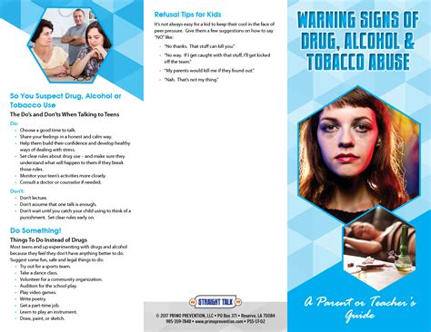 warning signs  drug abuse pamphlet primo prevention