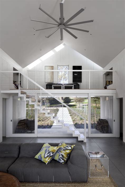 contemporary white barn house design open concept design
