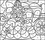 Color Coloring Number Pages Numbers Princess Paint Kids Hard Princesses Printables Printable Princesse Disney Games Hidden Colour Colouring Anime Adult sketch template