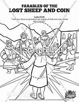 Coloring Sunday School Pages Luke Lost Sheep Parables Kids Coin sketch template