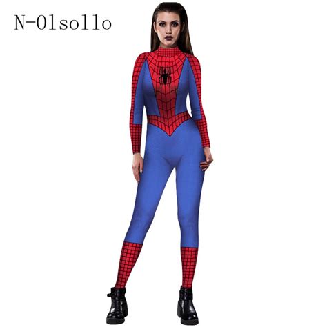 3d spider man print sexy bodysuit for women jumpsuits 2017 playsuits