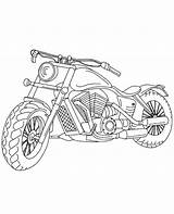 Coloring Chopper Print Printable Davidson Harley sketch template