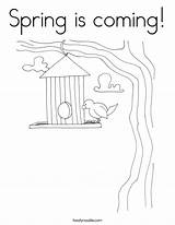 Coloring Spring Coming Worksheet Change Birdhouse Built California Usa Twistynoodle Noodle Style Template sketch template
