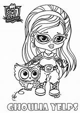 Coloring Monster High Baby Ghoulia Pages Printable Visit Jadedragonne Deviant Sheet sketch template