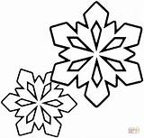 Coloring Snowflakes Pages Little Two Printable sketch template