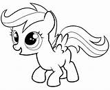 Coloring Pages Pony Little Scootaloo Getcolorings Printable sketch template
