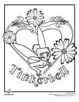 Coloring Tinkerbell Pages Popular sketch template