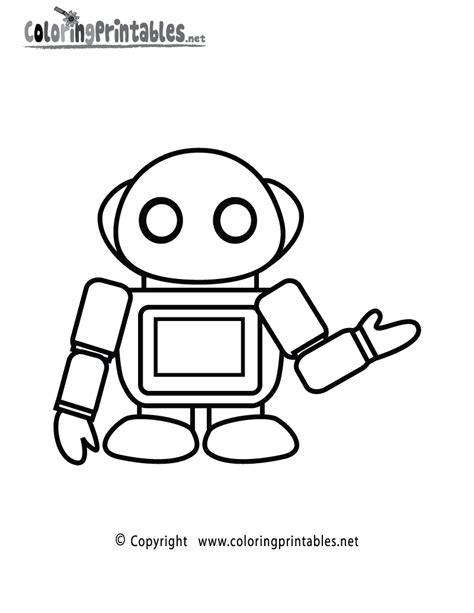 printable robot coloring page