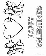 Coloring Valentine Pages Clipart Drawing Valentines Easy Happy Library sketch template