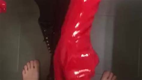Nurse Gives Me A Handjob In Long Red Latex Gloves Redtube