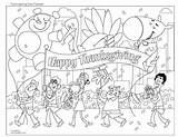 Thanksgiving Pages Coloring Parade Kids Happy Disney Color Clipart Sheets Giving Thanks Print Princess Fun Cliparts Printable Printables Halloween Activity sketch template
