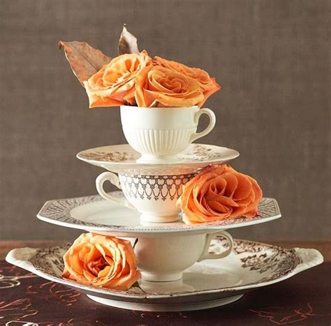 stacked teacup centerpiece ideas a wedding blog