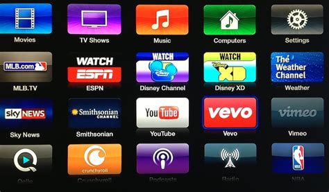 apple tv updated  vevo disney weather channel
