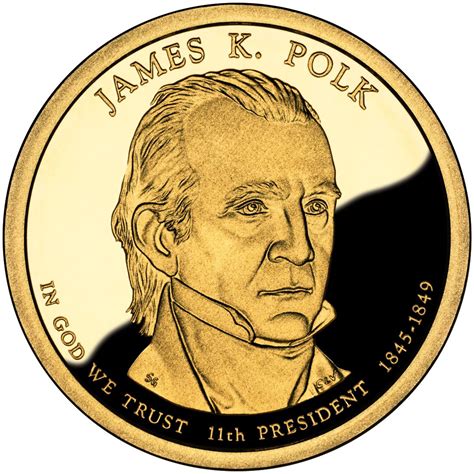 james  polk presidential  dollar coin coins paper money dollars