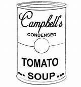 Coloring Soup Drawing Campbell Soupe Boite Warhol Campbells Pages Soda Colorier Getdrawings Coloriage Getcolorings Choisir Tableau Un sketch template